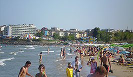 Písečná pláž na Slunečném pobřeží - Bulharsko
