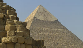 Chefrénova / Rachefova pyramida v Gíze - Egypt