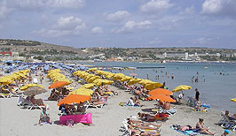 Pláž Mellieha (Ghadira) - Malta