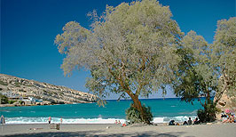 Pláž v letovisku Matala - Kréta